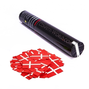 Konfettirør 80cm m. BIO Flag DK